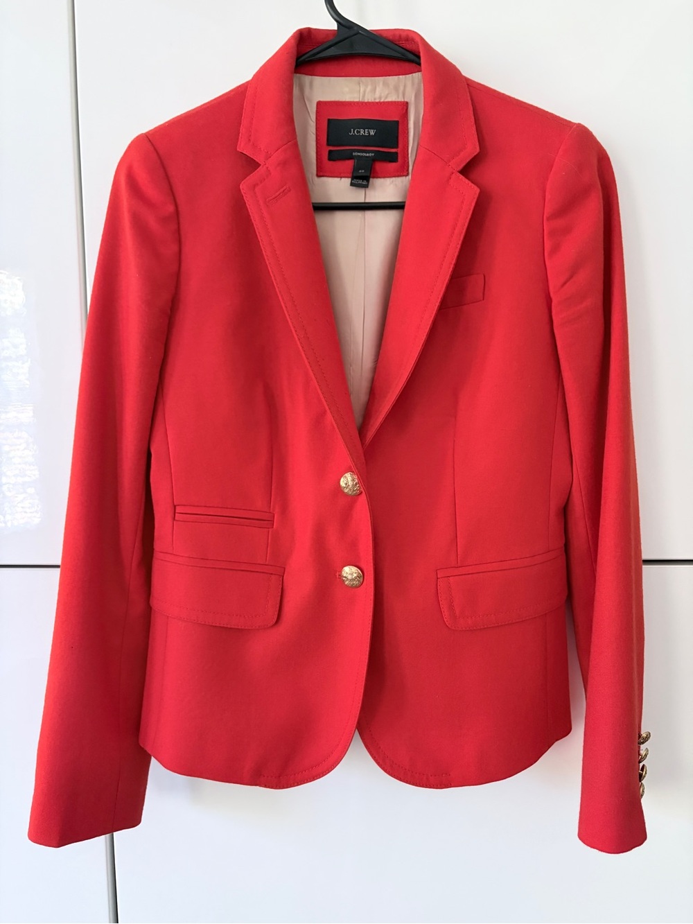 J. Crew Bright Red Single-Breasted Blazer